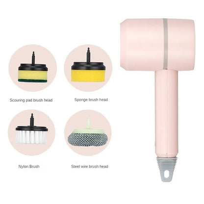 Electric Spin Scrubber With 5 Replaceable Brush Head