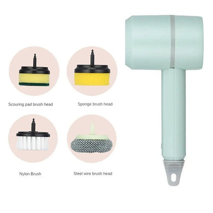 Electric Spin Scrubber With 5 Replaceable Brush Head